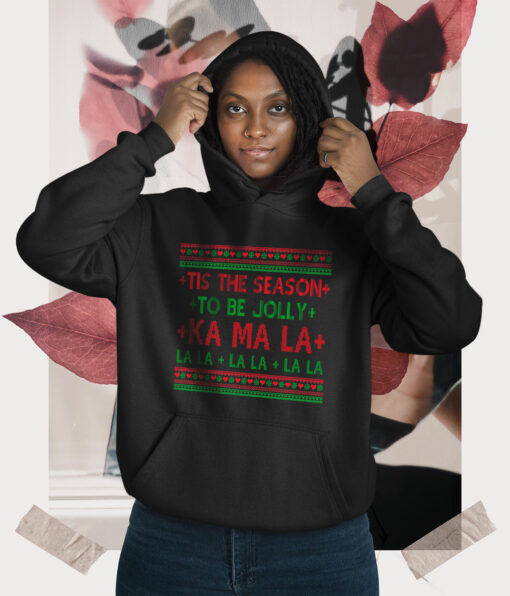 2020-11-Women-Hoodie-Tis-the-season-to-be-jolly-kamala-la-ugly-christmas-Mockup3-Black.jpg